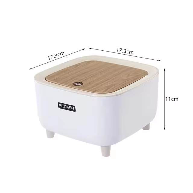 Cubo de Basura de Plástico para Hogar y Oficina Caja de Almacenamiento de Residuos de Mesa Compacta para Limpieza y Reciclaje - 1