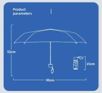 UPF50 + Mini paraguas plegable de vinilo, pequeño parasol, paraguas de bolsillo para lluvia, paraguas de viaje, protección ultravioleta, Parasol cápsula - details 16