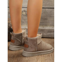 Botas de nieve de lana de oveja auténtica para hombres y mujeres, zapatos cálidos con plataforma Bo Cut, botas cortas de cuero para invierno, nuevas en 2023 - details 12