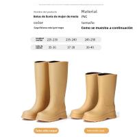Botas de Lluvia de Moda para Mujeres Impermeables, Antideslizantes, Resistentes al Desgaste, Suela Larga, Suave - details 2