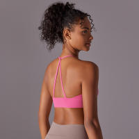 Hamidou Top deportivo para mujer, chaleco Yuga colgante con cuello, decoración triangular, Top deportivo con espalda bonita, Top corto a prueba de golpes para reunión - details 19