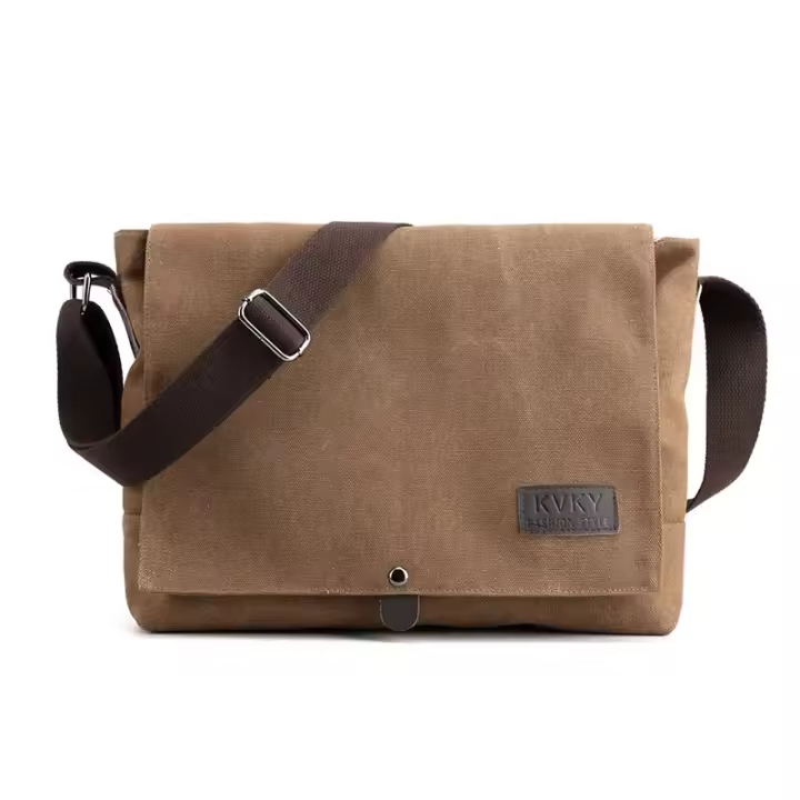 Nuevos bolsos de mensajero de hombro tipo bandolera de lona para hombre, nueva bolsa cruzada de moda para hombre, bolso informal sólido multifunción portátil para hombre - 1