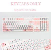 Juego de 129 teclas PBT para teclado mecánico, teclas de color rosa Steam Rabbit para Gaming, personalizadas, MX Switche, SYE-SUB, XDA - details 1