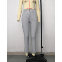 Nueva moda femenina: pantalones lápiz ajustados con cintura - details 31