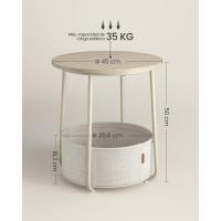 Mesa Lateral Redonda Moderna Espaciosa para Sala de Estar, Dormitorio, Mesita de Noche - details 79