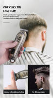 Kemei-cortadora de pelo inalámbrica Zero Gapped para hombre, máquina de corte de peluquero, Pirata, 0mm, hoja en T, cortadora de revestimientos extremadamente finos - details 3