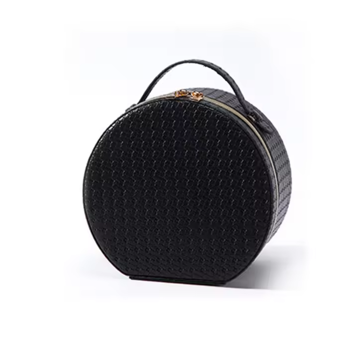 Estuche de maquillaje portátil con luces, divisores ajustables, organizador de artículos de tocador de viaje de cuero PU, cierre de cremallera, alimentado por USB - 1