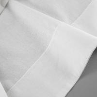 Vestido Xiaoxiangfeng de algodón y lino con cuello en V, manga abullonada y lazo, nuevo para otoño e invierno, versátil, de color blanco sólido. - details 22