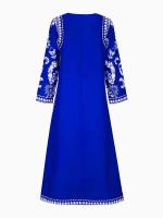 Mia Muse Ramadan Essentials Abaya clásico tradicional ral estampado manga acampanada cuello redondo Midi vestidos casuales - details 18