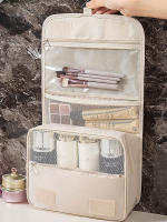 Bolsa De Almacenamiento Para Maquillaje Multifuncional De Viaje Capaz De Colgarse Gran Capacidad De Almacenamiento Seco Y Húmedo Separado Bolsa De Lavado Portátil De Oxford 28*23cm - details 6