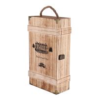 Caja portadora de botellas de vino tinto de madera Vintage, caja de almacenamiento, soporte de exhibición, fiesta de cumpleaños, regalo de Navidad - details 3