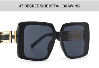 Toyear-gafas de sol cuadradas de diseñador de marca de lujo para mujer y hombre, gafas de sol Vintage con montura grande, gafas de viaje para conducir, tonos ins, UV400 - details 1