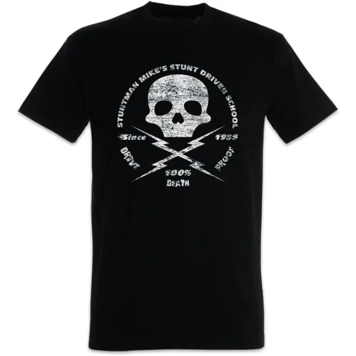 Camiseta Vintage para Hombres Stuntman Mike Moda de Moda para Hombres - 1
