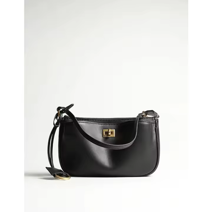 Bolso para mujer, nuevo bolso Kelly, bolso de axila, bolso cuadrado pequeño con cierre de cuero, bolso bandolera de hombro para viajeras. - 1