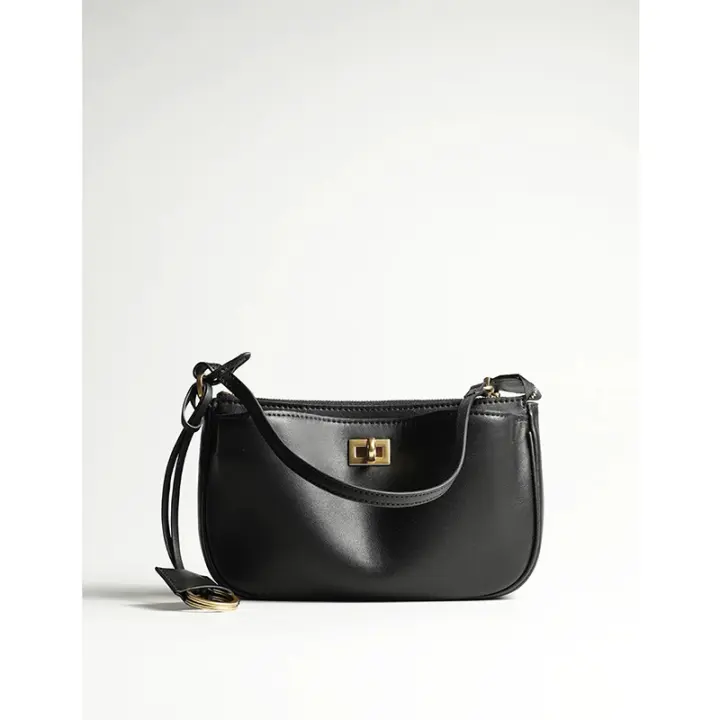 Bolso para mujer, nuevo bolso Kelly, bolso de axila, bolso cuadrado pequeño con cierre de cuero, bolso bandolera de hombro para viajeras. - 1