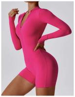 Conjunto de Yoga para Mujeres Fierss Traje Deportivo de Manga Larga Color Sólido - details 12