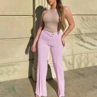 Pantalones holgados elegantes de cintura alta para mujer primavera otoño para moda femenina - details 19