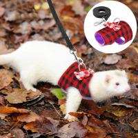 Conjunto de arnés y correa para mascotas pequeñas Diseño de correa con lazo para conejo, ferret, conejo de guinea, hamster, cachorro Suministros para mascotas - details 1