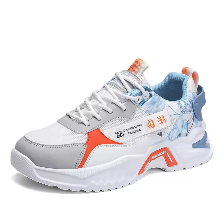 Zapatos De Correr Para Hombre Cómodos Y Transpirables Con Suela Gruesa Y Material De Microfibra Para Uso Outdoor Todo El Año - 1