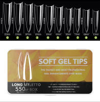 Kit de Punzas de Nuez Medianas y Largas Arte Clavo Clear Soak Off para Uñas Falsas Presión Completa Gel de Extensión de Uñas - details 14