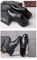 Nuevos zapatos de vestir con cordones y punta redonda informales de negocios para hombres de piel de vaca - details 4