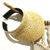 Gorra de Sol de Paja Hecha a Mano Protección UV para Mujeres Moda de Playa de Verano - details 0