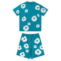 Conjunto de chándal de verano Denim Tears, camiseta y pantalón corto de hip hop unisex - details 11