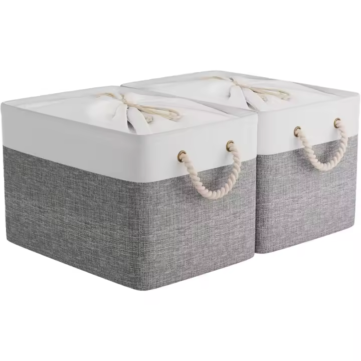 Organizador de Armario Grande de Almacenamiento Plegable de Tela 3 PCS Tamaño 45x35x25 cm - 1