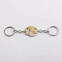 Llavero De Pareja En Forma De Corazón Con Pendentivo De Gato Del Amor Acero Inoxidable Joyería Para Hombres Y Mujeres - details 3