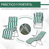 Sillas de Jardín Plegables de Acero Gravedad Cero Respaldar Ajustable en 5 Posiciones Reposapiés - details 21