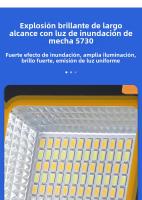 Diseño de 16 paneles de 21,5 cm x 17,5 cm 5000W Foco LED Recargable, Luz de Trabajo Portátil USB de 5 Modos, Banco de Energía, Luz de Trabajo LED Solar Impermeable para Exteriores para Acampar, Jardín, Pesca, Garaje, Emergencia - details 1