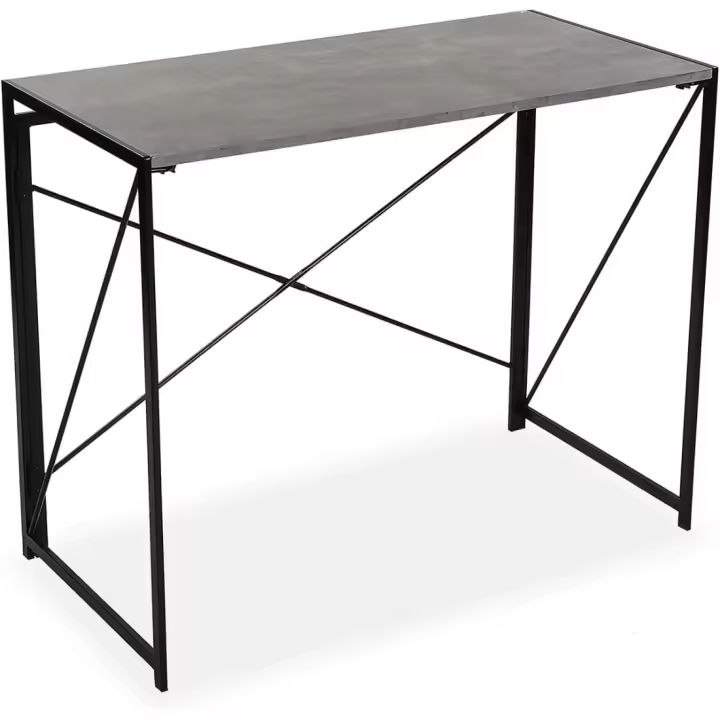 74 x 45 x 90 cm, (Al x L x An) Escritorio Plegable para el Ordenador, Mesa para la Habitación o Estudio. Mesa Gaming, Medidas Madera y Metal, Color Gris - 1