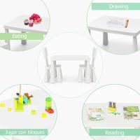 Juego de Mesa y Silla Infantil, Mesa con 2 sillas de plástico para niños, Conjunto de pupitres de Actividades para niños, Set de Mueble Infantil de 3 Piezas, Apto para 1-7 años (Azul) - details 10