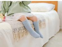 Calcetines hasta la rodilla para bebé, medias de algodón liso a rayas, largo, para niños de 0 a 3 años, 1 par - details 15