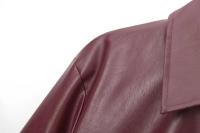 Chaqueta Bomber de Cuero Falsito para Mujer Abrigo de Invierno con Cremallera - details 5