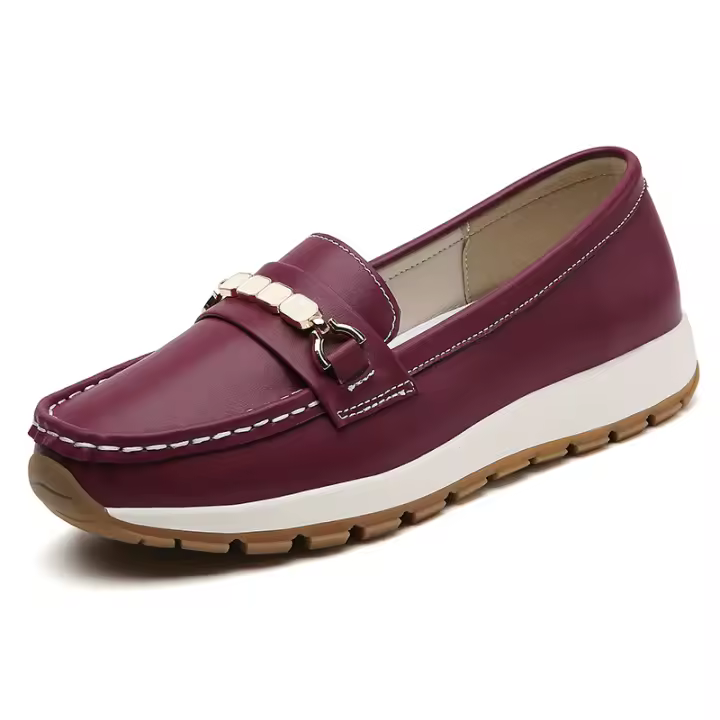 Zapatos casuales de negocios para mujer Mocasines cómodos y ligeros Slip On Work Flats - 1