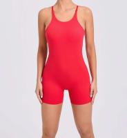 Conjunto de entrenamiento de ejercicio para mujer, traje de yoga, ropa deportiva, mono de gimnasio, rojo, verano, 2024 - details 16