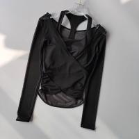 Camiseta de Yoga para Mujer de Manga Larga Top Deportivo de Nylon con Almohadilla - details 10