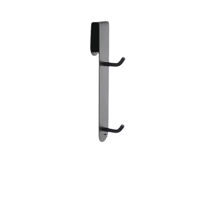 Gancho trasero para puerta de ducha de acero inoxidable, resistente al óxido, sin perforaciones, toallero para puerta de vidrio, colgador de albornoz antideslizante Simple - 1