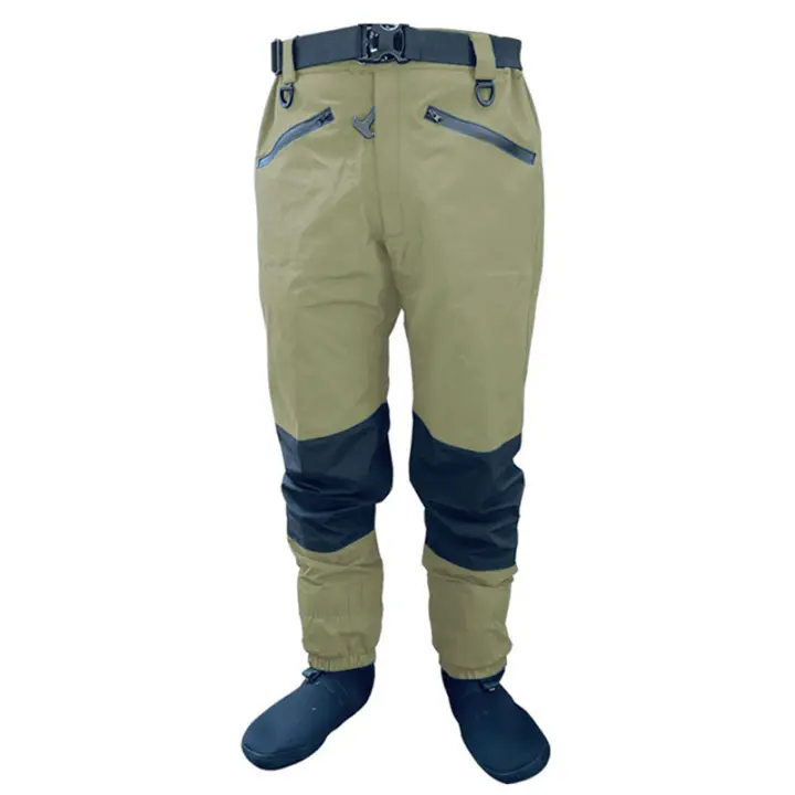 Vadeadores de cintura alta para hombre, pantalones impermeables para pesca con mosca, comodidad y durabilidad G4 Pro con cinturón, vadeadores para viajes de verano, pesca de trucha - 1