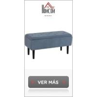 Taburete para pie de cama tapizado en tela con asiento acolchado y patas de madera, taburete de estilo vintage para dormitorio, recibidor, salón, 80x40x43 cm, beige - details 12