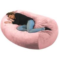 Puf, cojín, sillón, sofá, cama, gigante, dormitorio, salón, puf enorme, puf cama, cama, rosa
