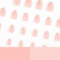 Uñas postizas de almendra rosa brillante, uñas populares de larga duración para principiantes en arte de uñas - details 4