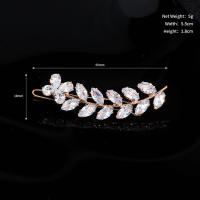Pinzas Para El Cabello De Mujer Con Zirconia Y Cristal Adornos De Moda Para El Pelo Barretas De Boda Joyería Accesorios Para El Cabello - details 11