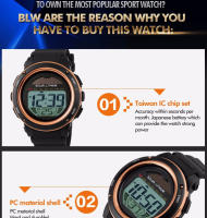 Reloj de Pulsera Deportivo al Aire Libre SKMEI para Hombres Correa de PU Solar Cronógrafo Alarma 5Bar Impermeable Digital Reloj Hombre 1096 con Material de Banda de Cuero Vegetal - details 17
