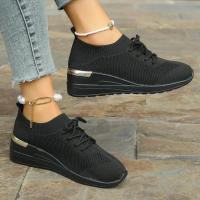 Zapatillas de deporte informales para mujer, zapatos de malla transpirables con cordones, Tenis de plataforma para caminar y correr, moda de verano - details 16
