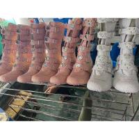Cuñas góticas de moda para mujer, zapatos con hebilla de talla grande 43, botas de moto con plataforma gruesa rosa brillante, 2021 - details 5