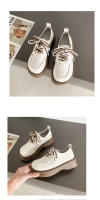 Nuevo estilo universitario con cordones dobles y cordones con falda pequeña, zapatos de plataforma de cuero, zapatos individuales. - details 18