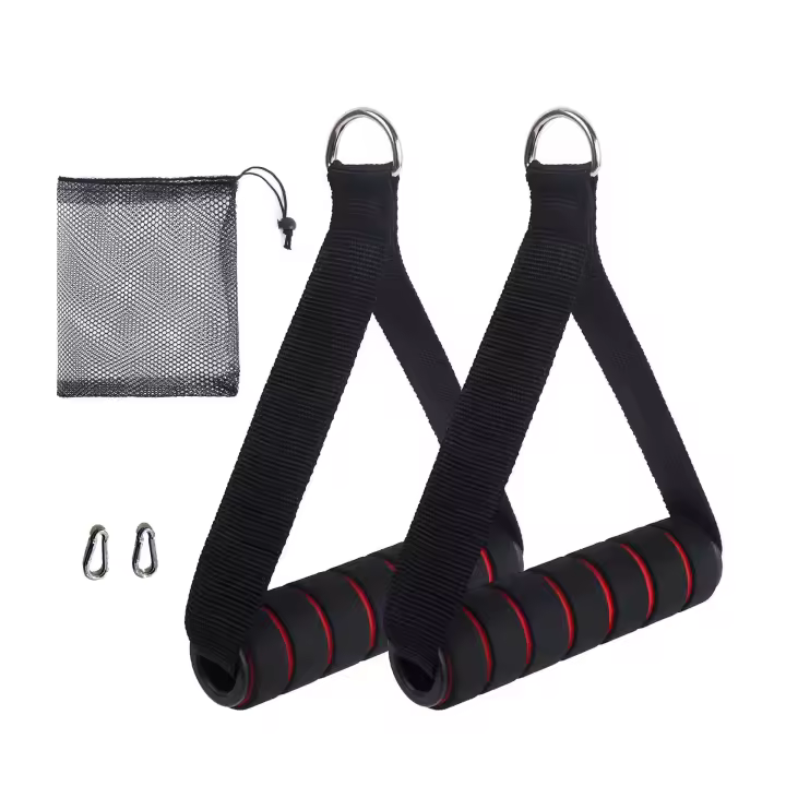Mangos de gimnasio de Metal con anillo en D, mango de máquina de Cable resistente para entrenamiento con gancho para bandas de resistencia para el hogar, accesorios de Fitness - 1