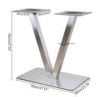 Patas de Mesa de Acero Inoxidable en Forma de X/V Diseño Creativo, Material Duradero, Belleza en Organización - details 1